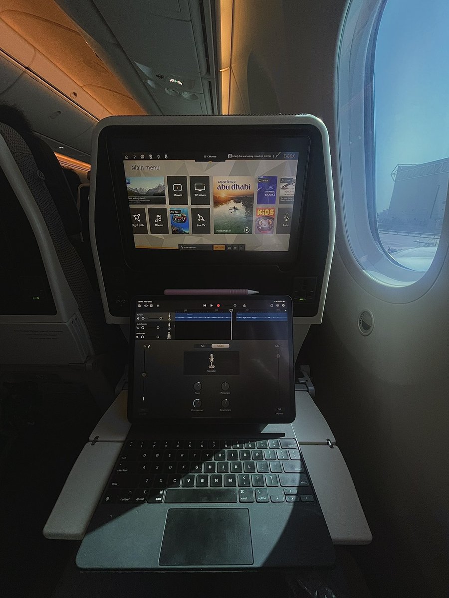 anythingweb3's tweet image. Taking podcast editing to new heights! ✈️✨ Mixing and perfecting our latest episode while soaring through the clouds. The sky&apos;s the limit for creating captivating content! 🎧🎙️ #PodcastLife #EditingOnTheGo #UpInTheAir #anythingweb3