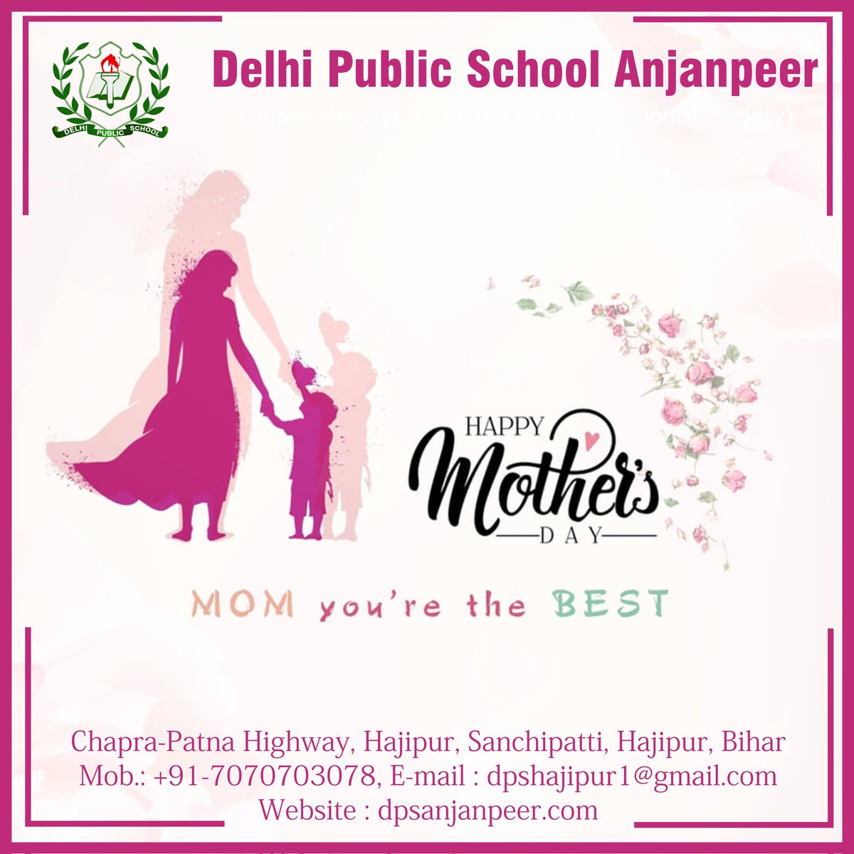 dpsanjanpeer's tweet photo. Happy Mother's Day
#mothersday #motherslove #Mothersday2023 #mothersdaycelebration #admission #admissionopens #admissionopen2023-24 #school #delhi #dpsschool #schoollife #schooldays #discipline #bestschool #dpsanjanpeer #dpshajipur #education #educationpoint #Hajipur #Anjanpeer https://t.co/xeH9eN84Qx