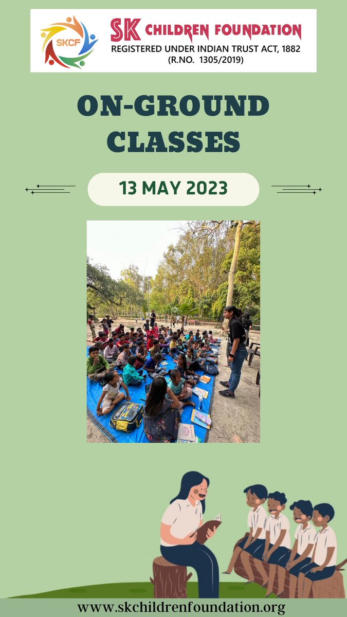 Regular on Ground classes at SKcf 

Visit- skchildrefoundation.org

#freeclasses #education #Dailyclass #socialwork
@EduMinOfIndia @PMOIndia