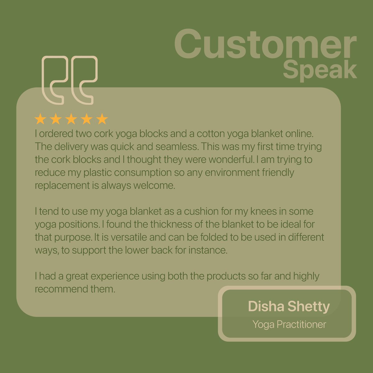 #customerspeak #customerreview #yoga