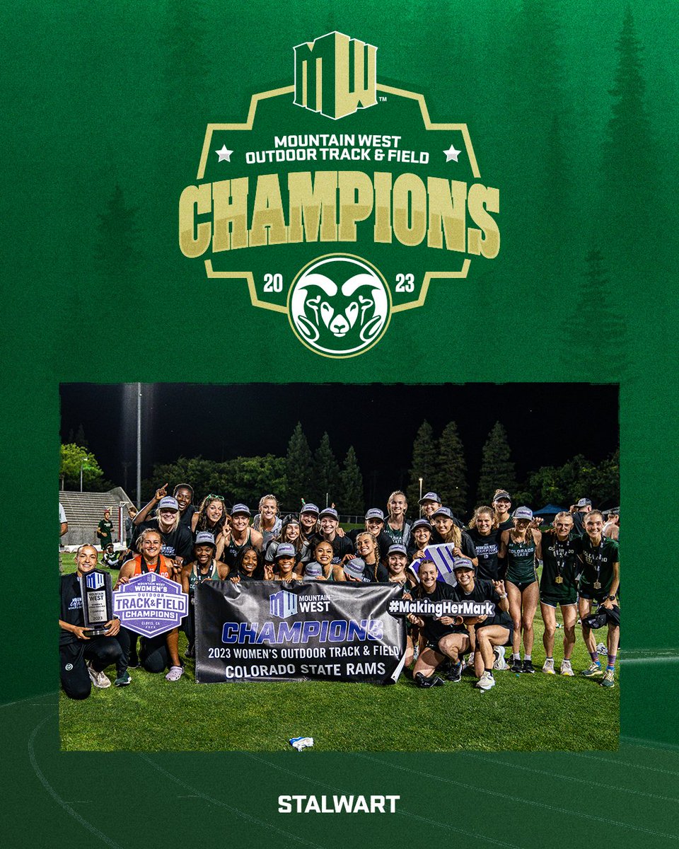🏆2023 WOMEN'S OUTDOOR MOUNTAIN WEST 𝐂𝐇𝐀𝐌𝐏𝐒 HAS A NICE 𝐑𝐈𝐍𝐆 TO IT!💍

#Stalwart x #CSURams