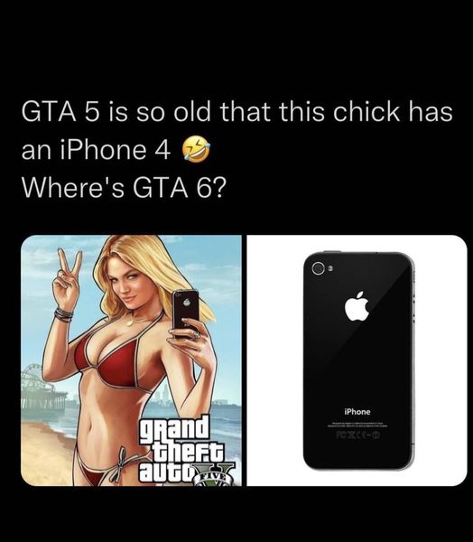 GTA 5 is so old that this chick has an iPhone 4 🤣 Where's GTA 6? : r/GTA