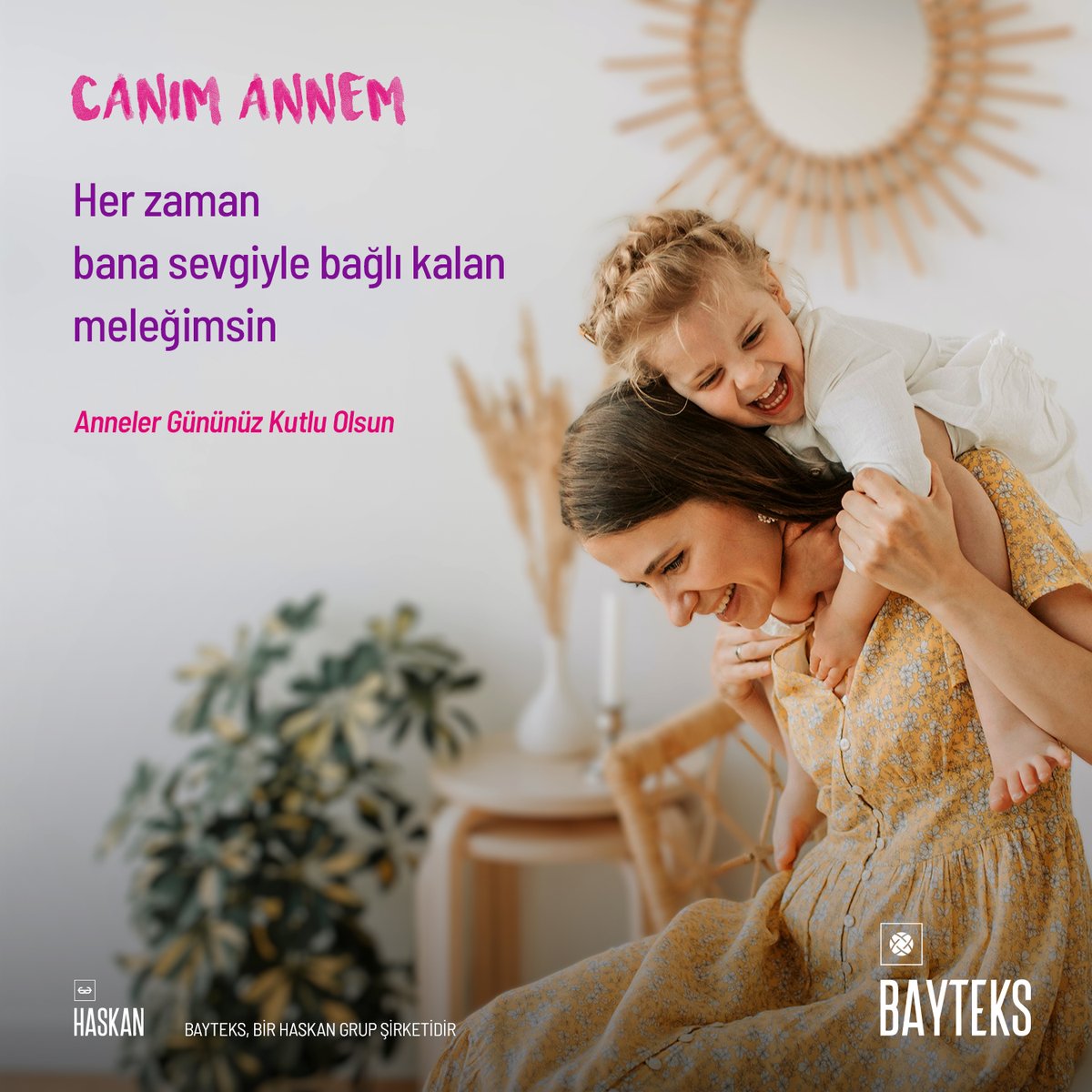 Her zaman bize sevgi ile bağlı kalan annelerimizin

Anneler Günü Kutlu Olsun!

#AnnelerGünü #KutluOlsun #canimannem