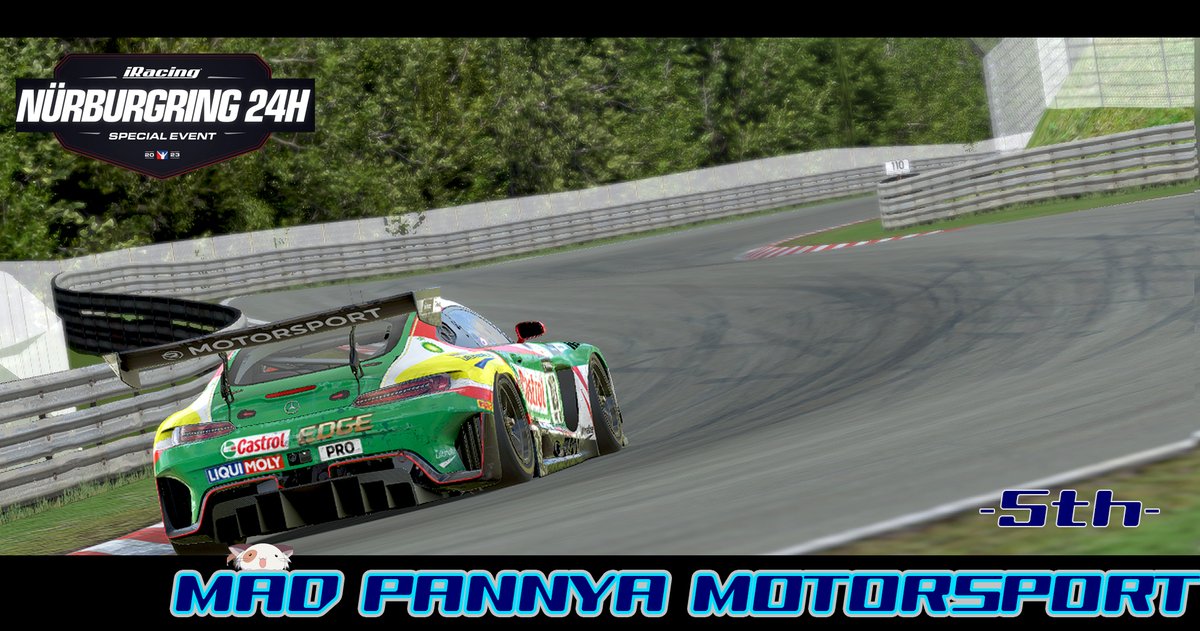 STR_official_'s tweet photo. レースは残り3時間
コース上最速ペースで猛追し5番手まで復帰！
#iRacing #Nurburgring24 https://t.co/O1QpG4qaOV