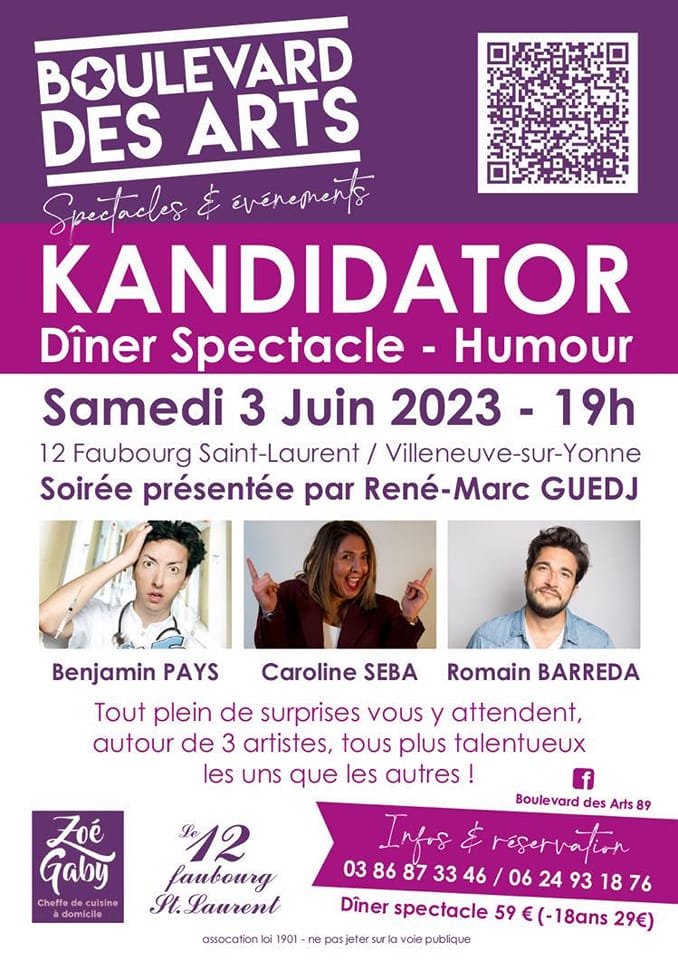 KANDIDATOR's tweet image. Dîner spectacle - Humour dlvr.it/Sp0r8K