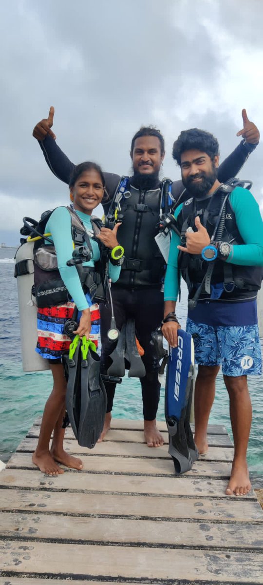 DiveDesk's tweet photo. 🌟 Amazing to see the progress you"ve made in building confidence in water with PADI Freediver and Scubadiver courses 🌟 
Keep going, guys 💪🏽🤿 
#waterskills
#underwateradventures 
#divecoursemaldives https://t.co/An3GVs7nYb