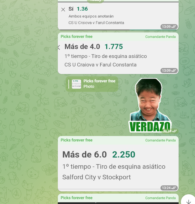 Comandant_Panda's tweet photo. El dia de HOY ha sido aun mejor que ayer!!! 
Se gano por todos lados... LIVES, tabla 0.5HT, prepartidos, Baseball!!
Que esperan para entrar!!!!!!!!!!!
Resultados:
Tabla 0.5HT 18W 2L
LIVES: 11W 0L 1 Push https://t.co/TtlpLLL3A2