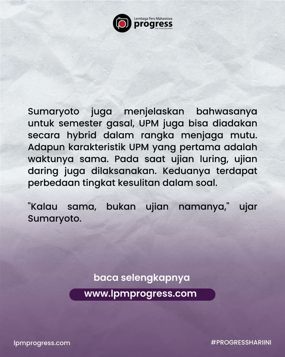 lpm_progress's tweet photo. [KAMPUSIANA]

Universitas Indraprasta PGRI (Unindra) telah menggunakan sistem hybrid selama setahun. Lalu apakah sistem ini masih akan terus digunakan kedepannya?

Yuk simak selengkapnya di https://t.co/gKFfJL0KxM

#HybridLearning
#Unindra
#PROGRESSHARIINI
#LPMProgress https://t.co/1girzpOsic