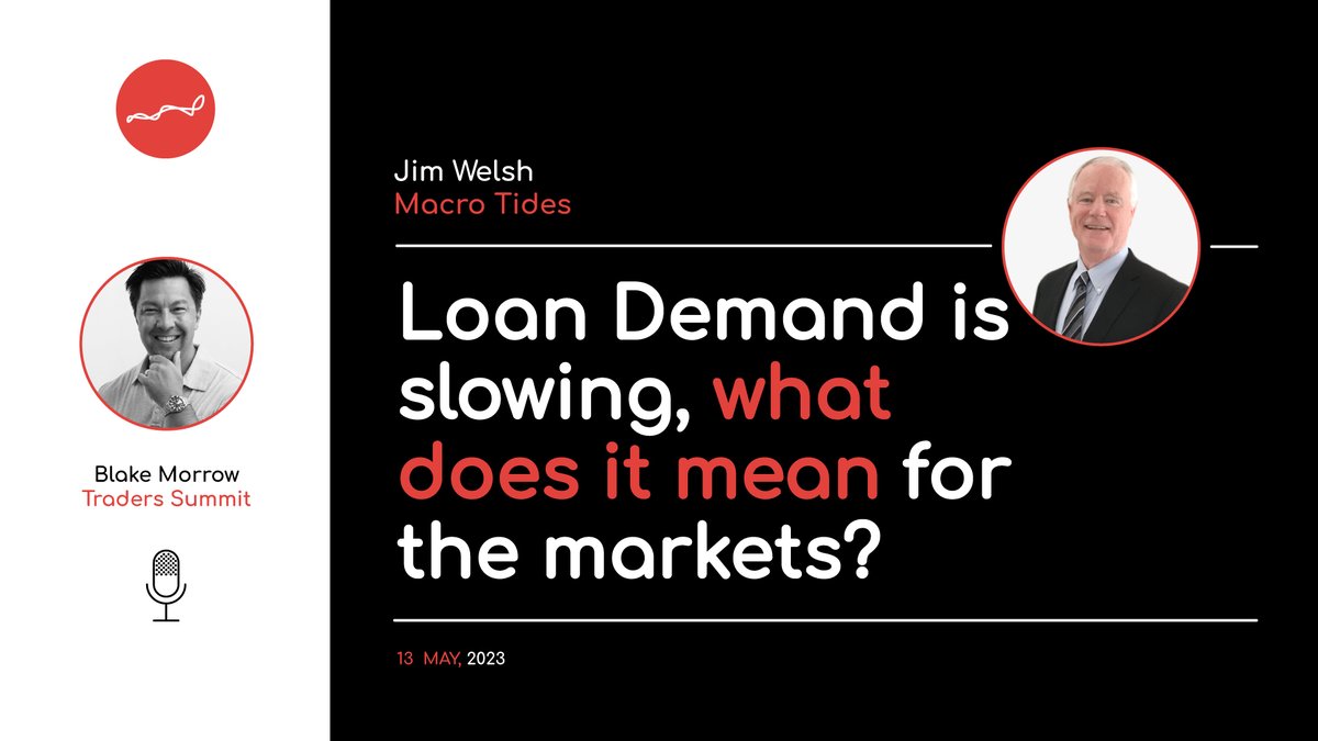 Traders_Summit: 'Loan Demand is Slowing, what does it Mean for the Markets?'

New interview with @JimWelshMacro Jim Welsh

Link here: youtu.be/GAPUKTg7oc0

#Markets #Analysis #Trading #JimWelsh #Loans #Economy #TradersSummit