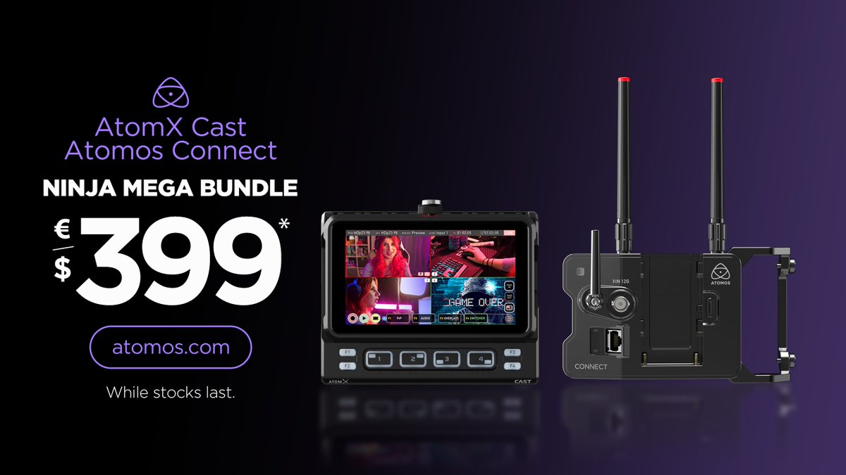 AtomosGlobal's tweet photo. When monitoring and recording aren't enough - with AtomX CAST and ATOMOS CONNECT, you can easily share, sync, switch and stream at the touch of your Ninja: https://t.co/A8ivown9jb
#Switch #Stream #Sync #Share #CONNECT #CAST #NinjaV #NinjaVPlus #ATOMOSCONNECT #AtomXCAST https://t.co/mnIphASPrf