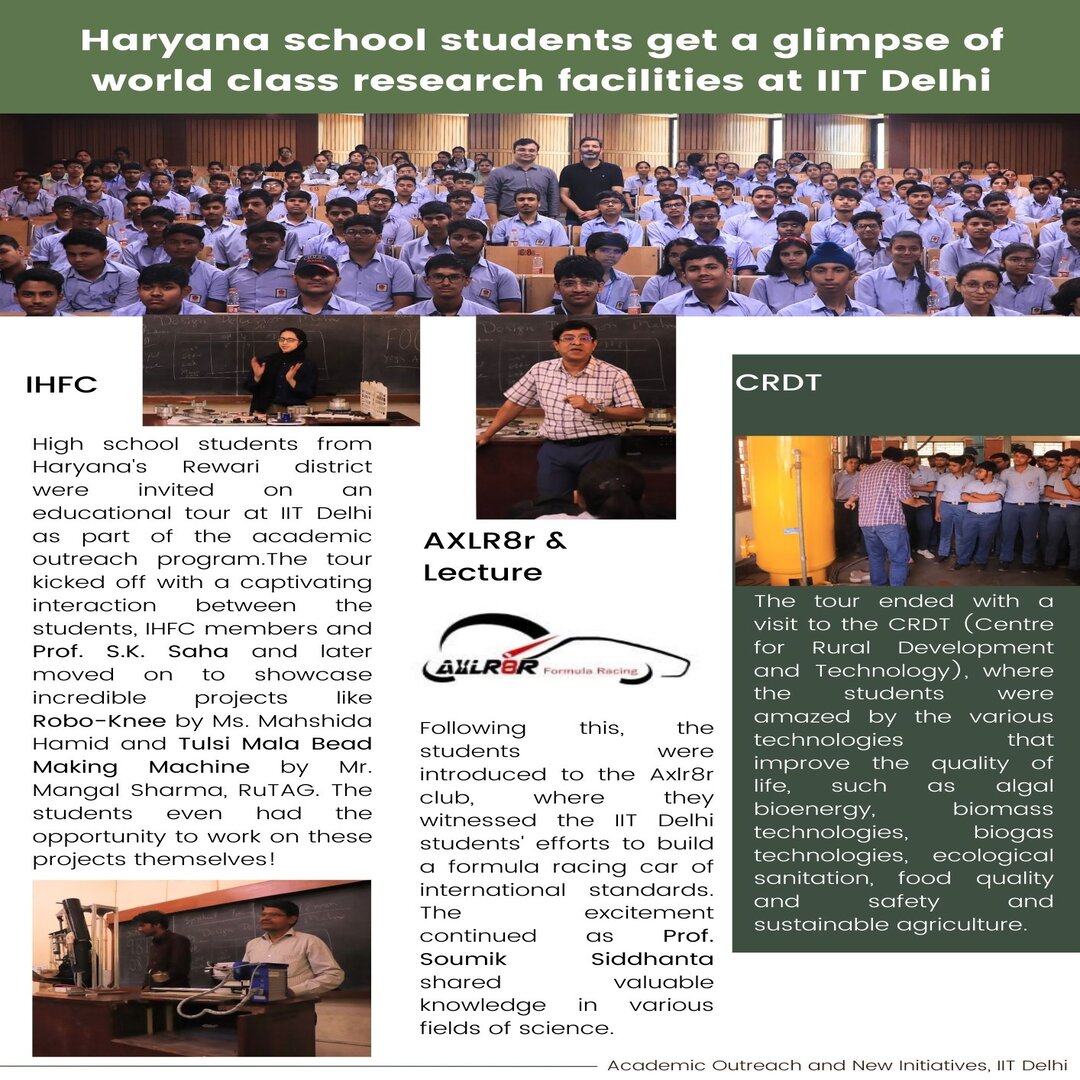 Haryana #schoolstudents get a glimpse of world-class research facilities at #IITDelhi