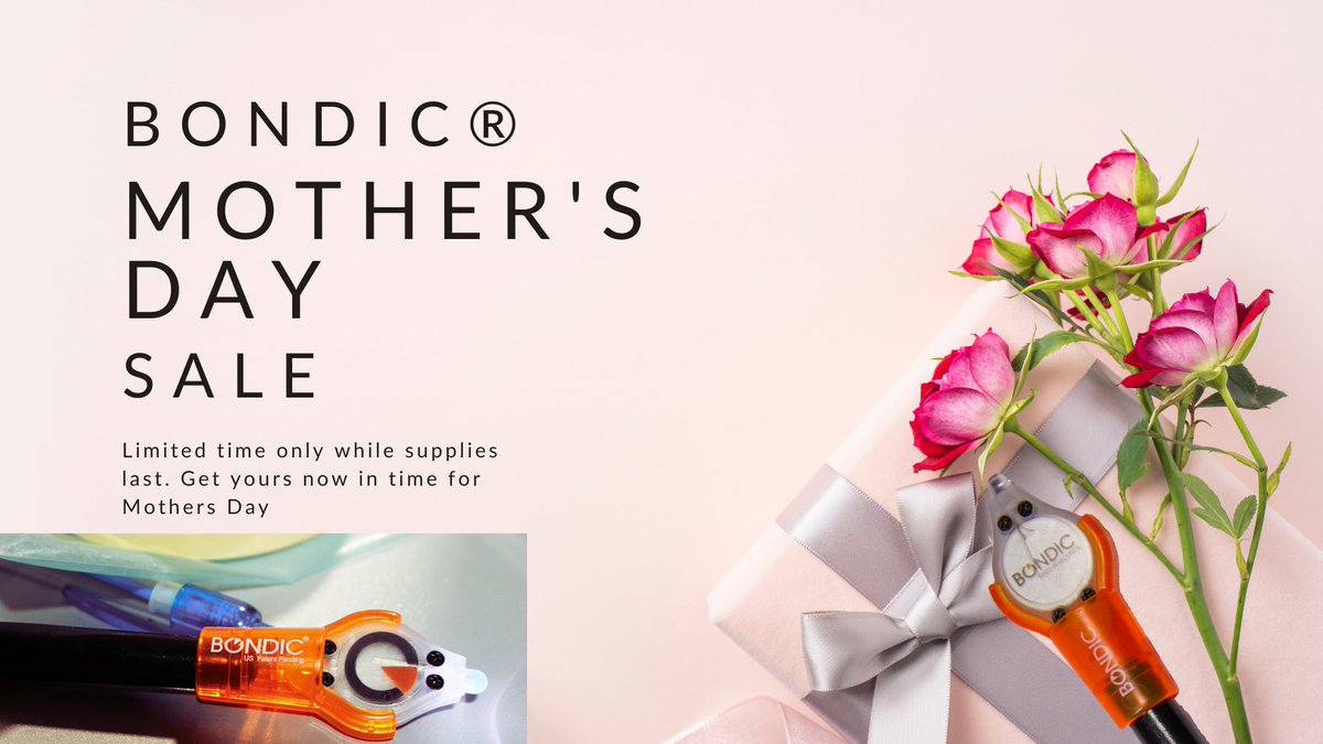 officialbondic's tweet photo. Happy Mother's Day from everyone here at Bondic®! Shop at  https://t.co/NpENPf6V1Q #Mothersday #notaglue #Bondic #Mothersdaysale #liquidplastic #UVplastic https://t.co/3ard0TWuLq