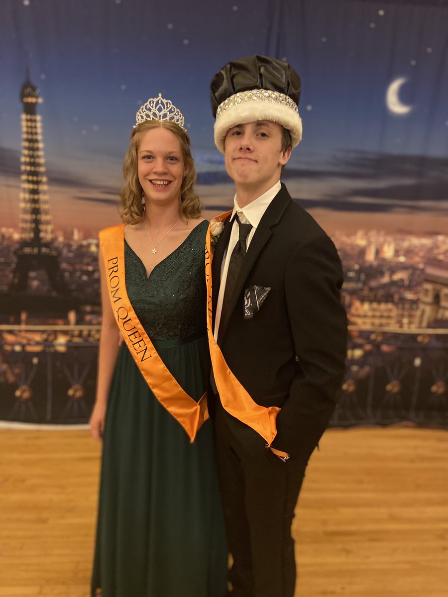 Congrats to our 2023 PROM King and Queen!!!  Michael Turner and Alaina Shelsta!!! #WeAreHartford