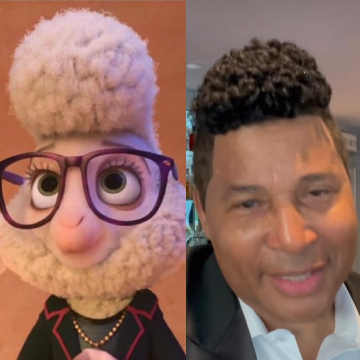 vrble1's tweet photo. @kevonmusic Edmonds from @after7music out here looking like Mrs. Bellwether from Zootopia. https://t.co/cscRP2d6Of