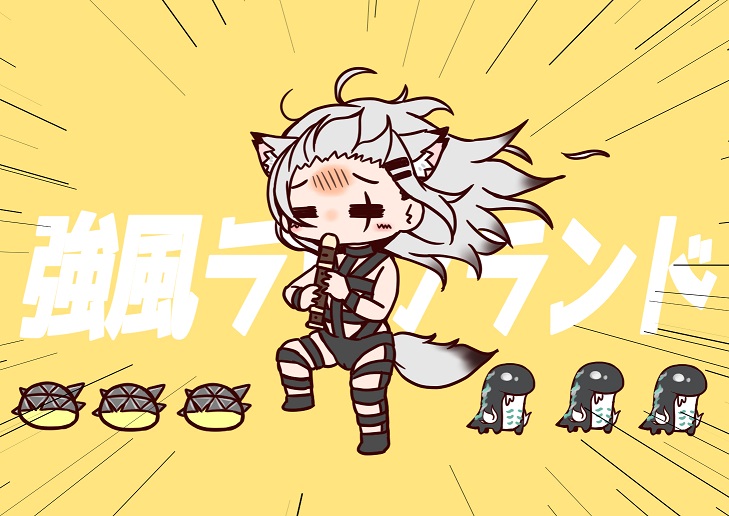 ラップランド(アークナイツ) 「強風ラップランド」|みかげさくらのイラスト