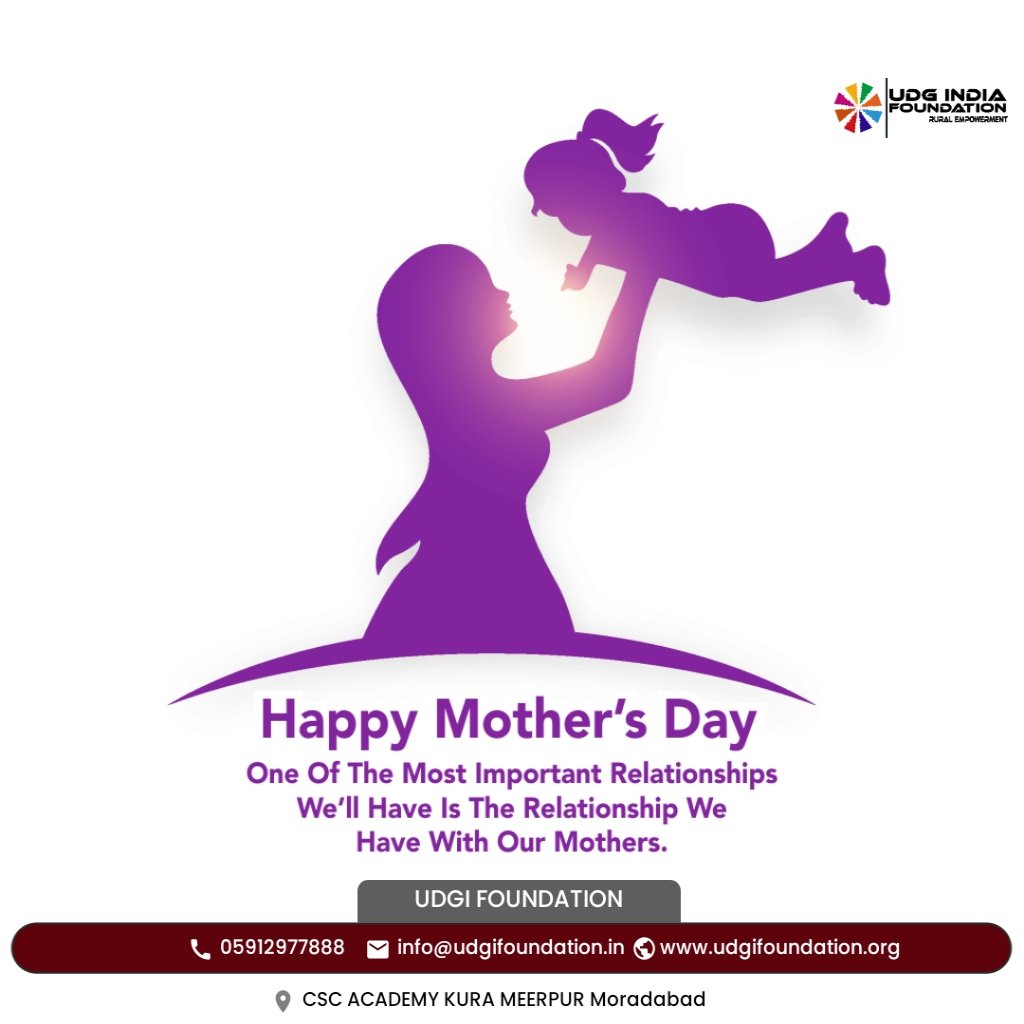 RT @udgi_foundation: Happy Mother's day @dintya15 @sanjaykrakesh @PatankarRishi @CSCegov_ @HPIndia @VedantaF @nasscomfdn @PMGDISHA @Cdomoradabad @academy_csc @VivekKu00544358 @ujsbansur