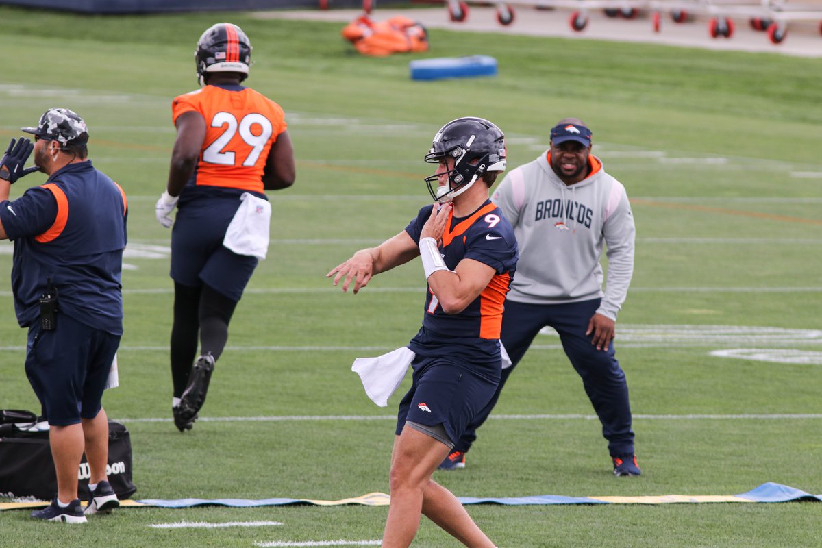 gothunderwolves's tweet photo. Here are some photos from @Broncos rookie mini-camp on Saturday courtesy of @MinesAthletics SID Tim Flynn. Among the players competing were @gothunderwolves @HunterRaquet (#9) and Momar Fall (#54). https://t.co/EZvTfytvNr