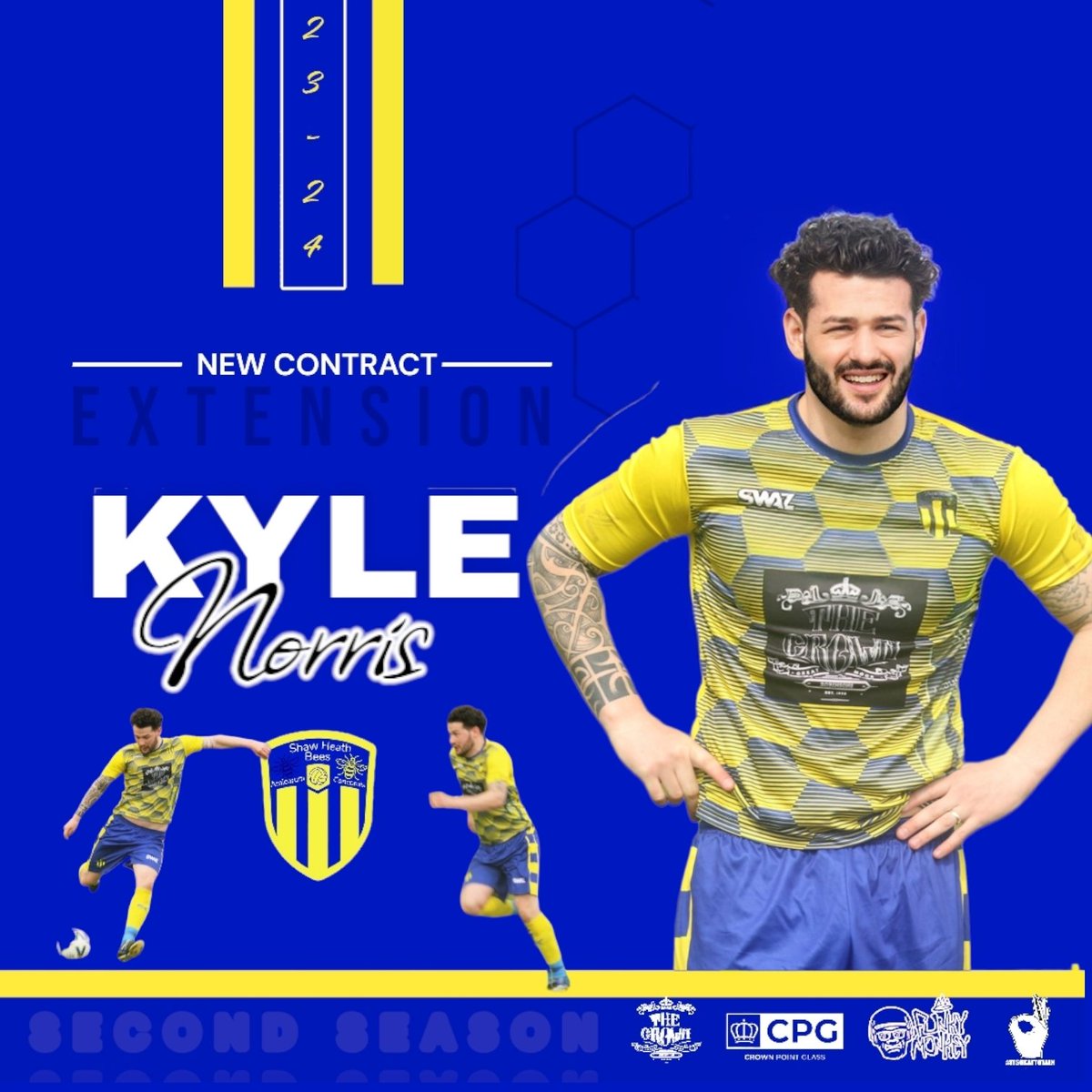 ShawHeathBees's tweet photo. ✍️ |  𝗕𝗘𝗘 𝗖𝗢𝗡𝗧𝗥𝗔𝗖𝗧 𝗘𝗫𝗧𝗘𝗡𝗦𝗜𝗢𝗡

We end the week in style as Kyle Norris signs a contract extension at Davenport 

🗣️ "The Bees ain't just a club, it's a family"

 #SecondSeason #20232024Season #BeePartOfIt #TransferWindow #FootballTransferWindow #TransferNews https://t.co/KxQplqkmfS