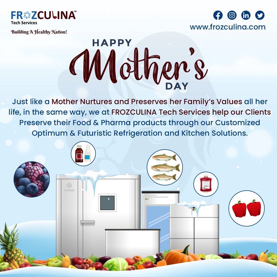 frozculina's tweet image. Happy Mother&apos;s Day! At FROZCULINA Tech Services, we offer customized refrigeration and kitchen solutions to preserve food &amp;amp; pharma products.😊

🔗frozculina.com

#MothersDay #Preservation #FuturisticSolutions #FROZCULINA #refrigeration #happymothersday2023