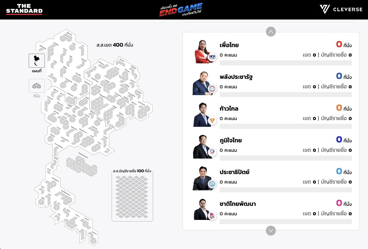 แผนที่ขึ้นมาแว้วว election2566.thestandard.co #เลือกตั้ง66