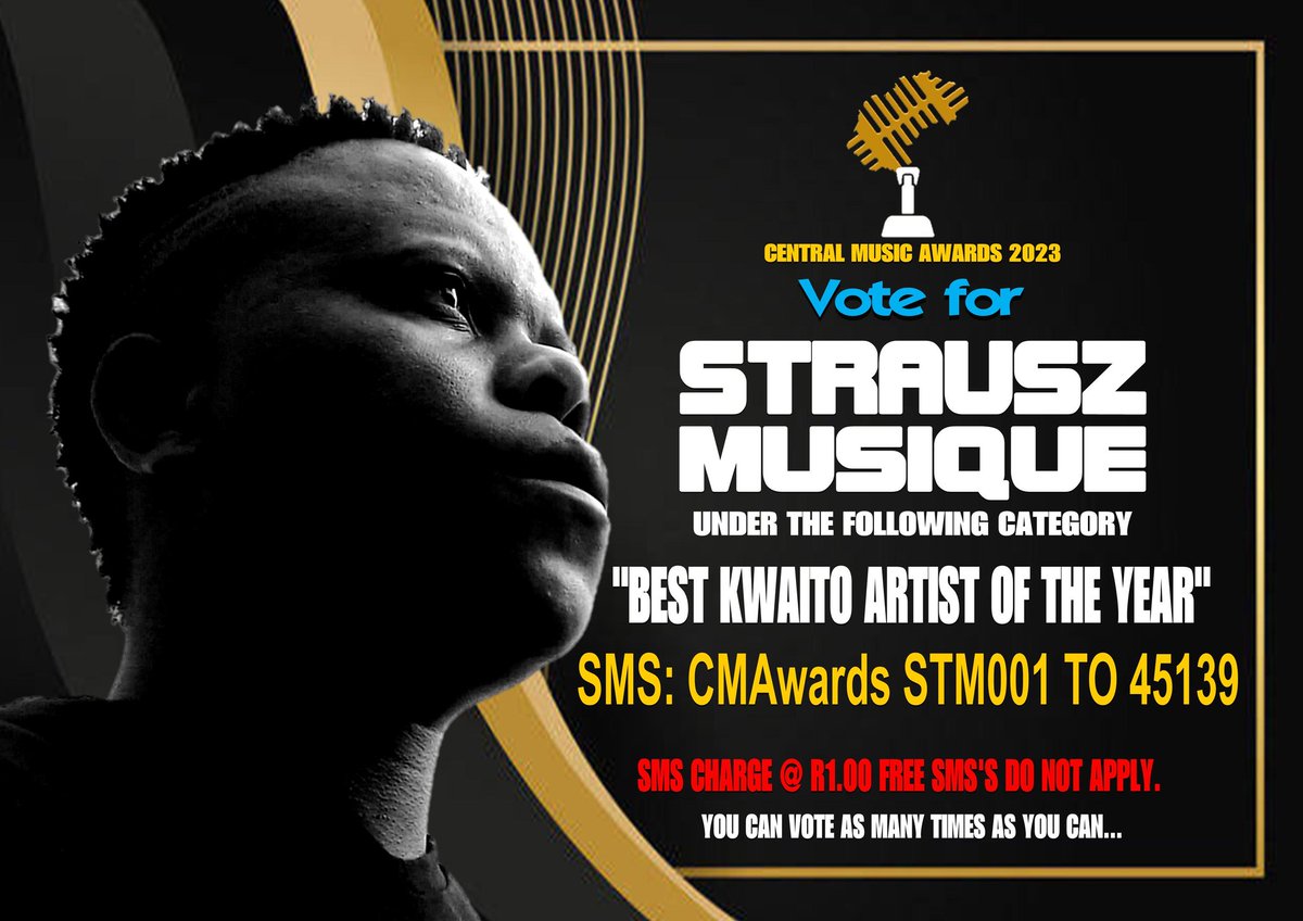 Strausz_MusiqSA's tweet photo. Please vote for me sms: CMAwards STM001 To 45139 https://t.co/qTdtovFOEE