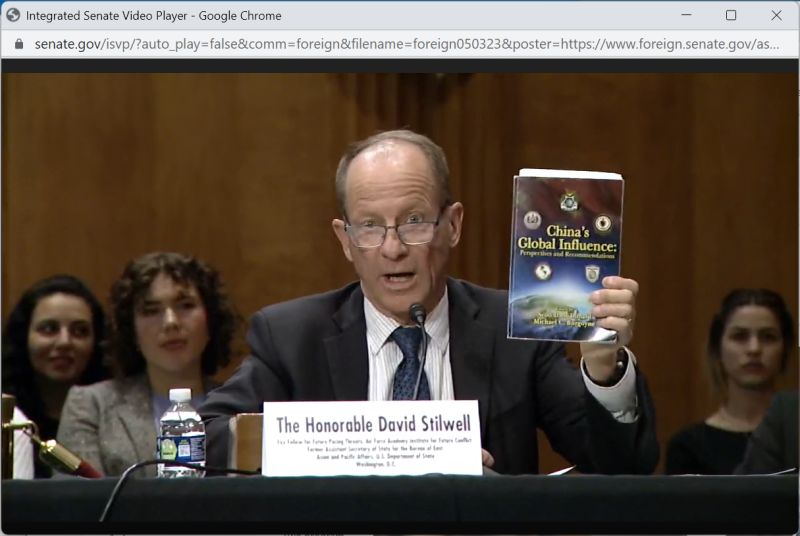 Last week _China's Global Influence_, a book I co-edited with Michael Burgoyne <a href="/APCSS/">DKI APCSS</a>, was referenced in Senate Foreign Relations Committee testimony. It covers #China, #foreignpolicy, #diplomacy, #economics, #law, and more. Available for download at apcss.org.