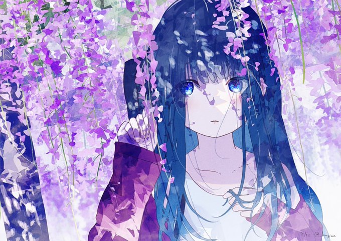 「parted lips wisteria」 illustration images(Latest)