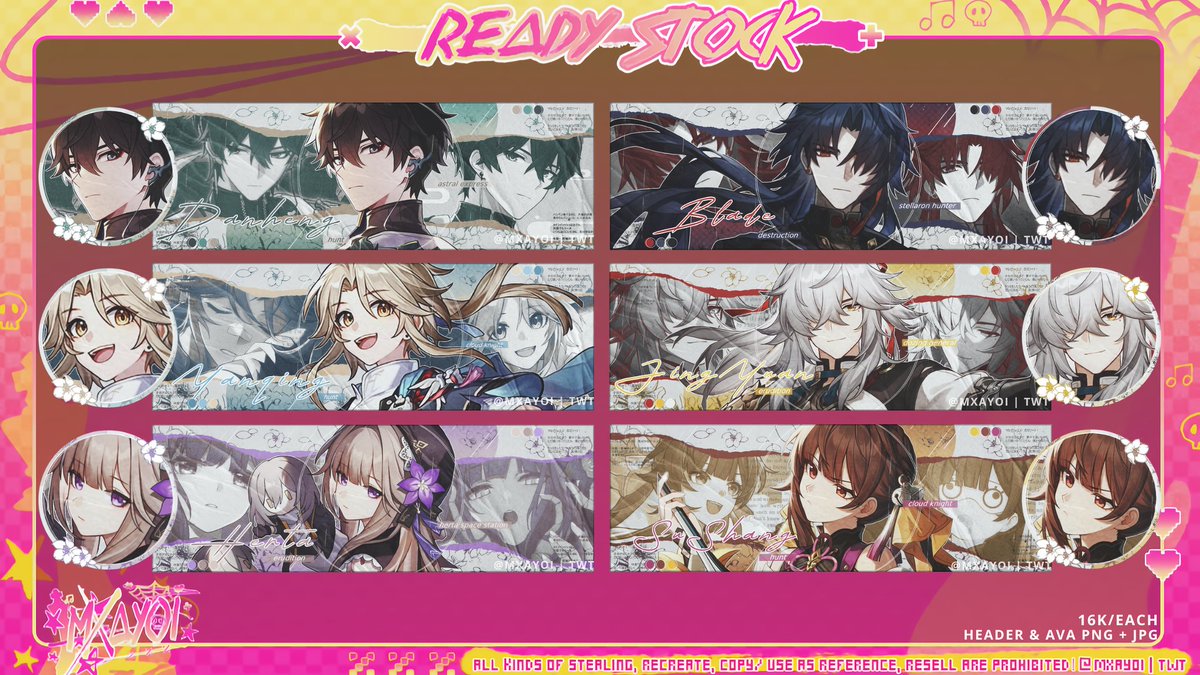mxayoi's tweet photo. ꒰ Help RT pls, ty! ꒱

Hi, aku ada layout ready stock honkai sr, themis, genshin, horimiya dgn harga 16k/each dpt ava png+jpg. Payment via QRIS ♡

Bisa DM di jam 18.30 WIB untuk take layoutnya atau bisa book skrng with fee +2k/item. Happy jajan! ✧

#zonajajan #zonauang️ https://t.co/PUhJTJ4zhF
