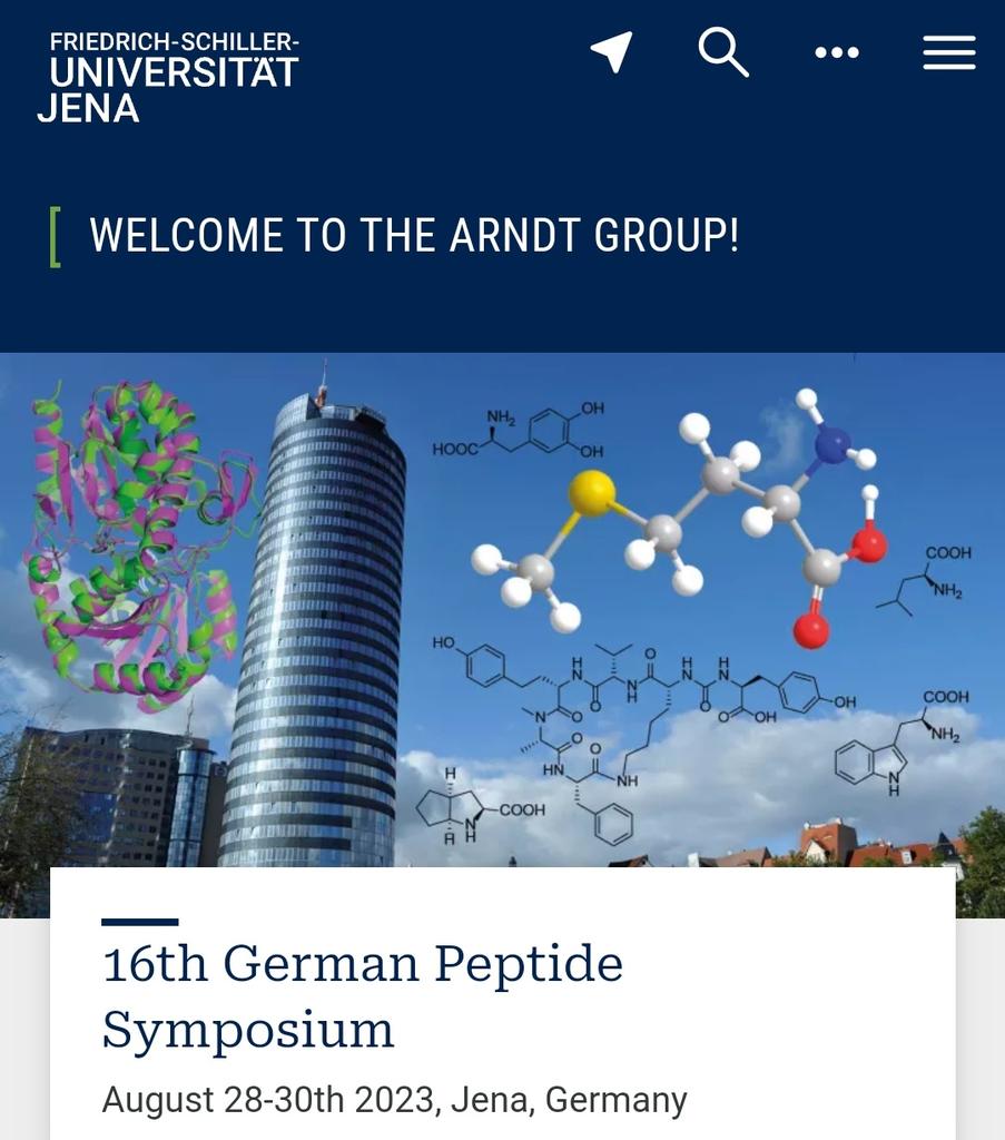 📢 #PeptideLovers Registration for German Peptide Symposium is out📢 Excellent speakers: 😎🤩Suga, <a href="/bode_lab/">Bode Group</a> <a href="/SafaviLab/">Safavi Lab</a> Rauser @NeundorfLab Sebeeck, Riniker Weingart <a href="/KawamuraGroup/">Kawamura Group</a> Granja, Seitz &amp; more. Join us in #Jena Send 🧑‍🔬 80 EUR registration!We'll be there. Please RT♥️🙏