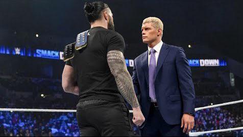 Cody and Roman are officially WrestleMania bound. This match is all about two wrestlers representing their families. One comes from a royalty, and the other comes from blue collar working men. The match is built solely on promos and segments, no brawls.