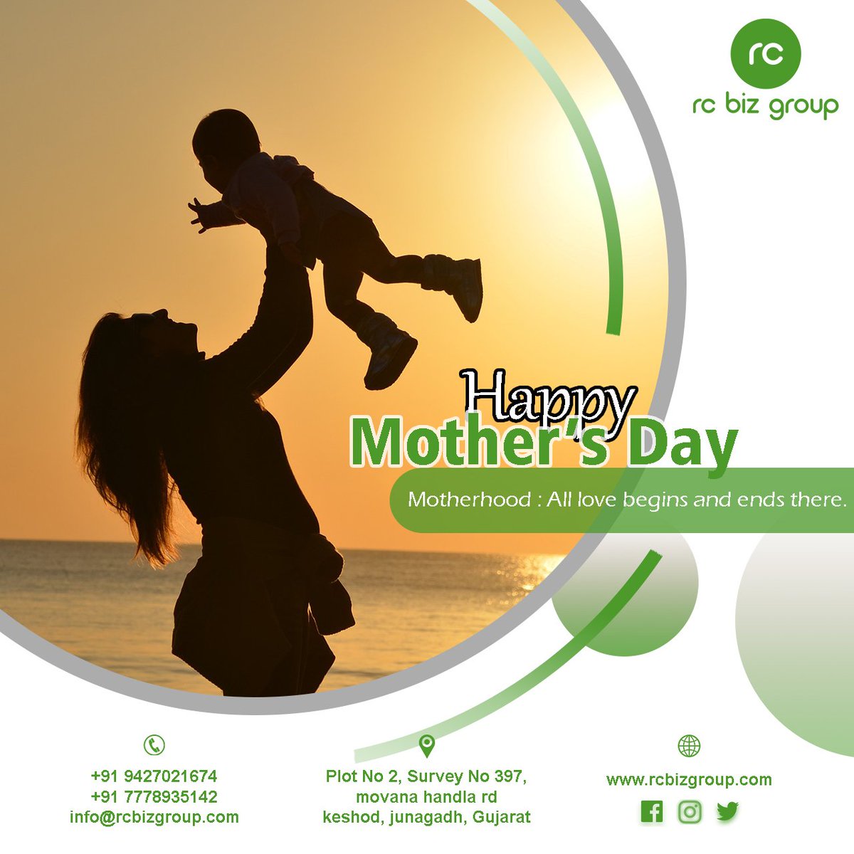 Happy Mother's Day

#mother #mothersday
#motherlove
#rcbizgroup #biomass #briquettes #whitecoal #biocoal #biomassbriquettes #agrowaste #biocoalmanufacturer #groundnutshellsbiocoal #biocoalinkeshod #biocoalinahmedabad #biocoalinvadodara #biocoalinkhambhat #biocoalinankleshwar