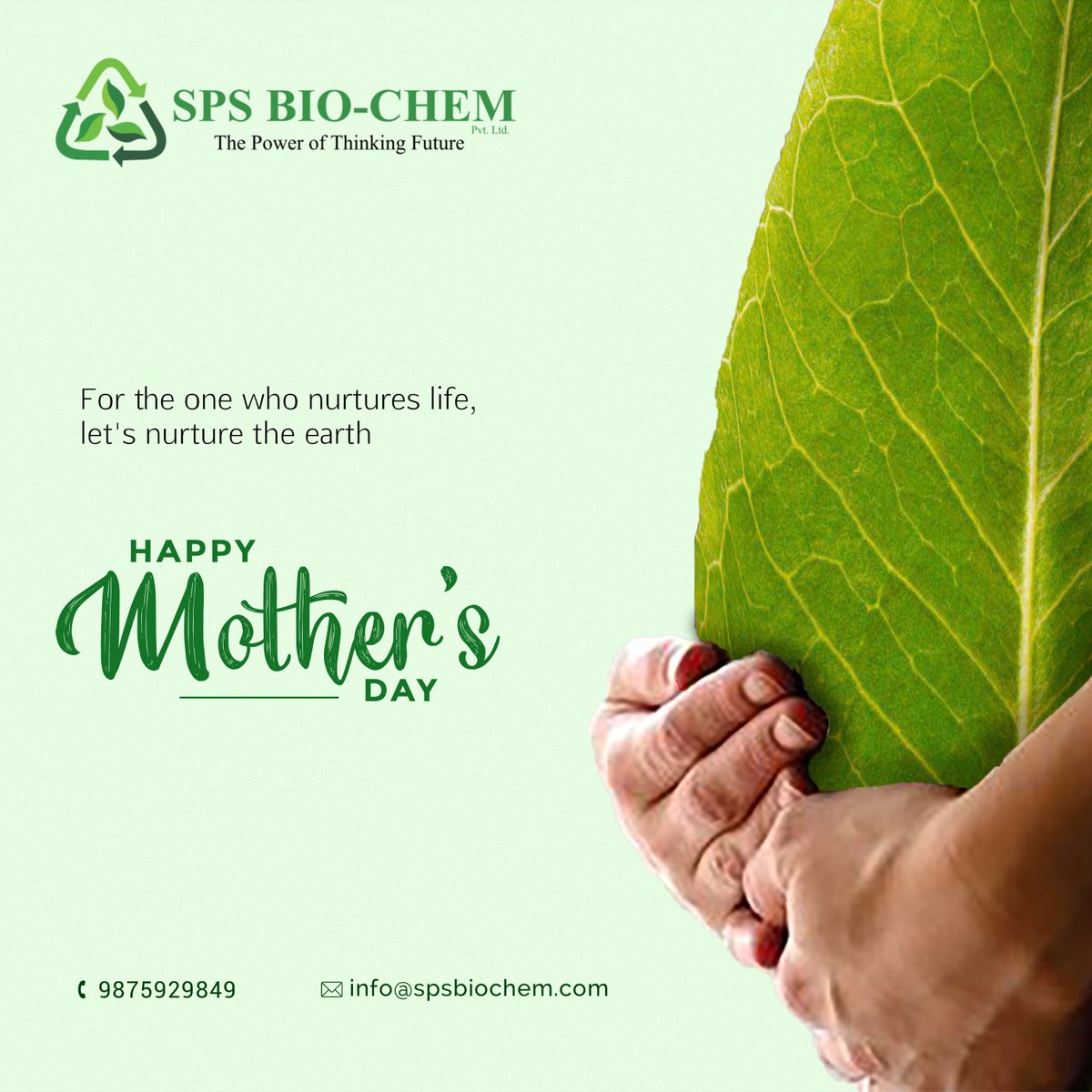 'Happy Mother's Day to all the nurturing and caring moms out there! #SPSBioChem #MothersDay #sustainibility #organicfertilizer #compressedbiogas #biogasplant