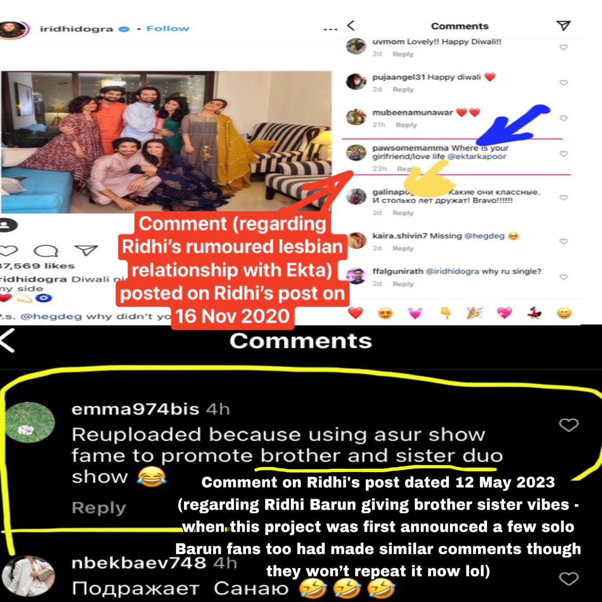 Arshisarunfan's tweet photo. Toolkit gang now activated to promote “loving each other as boys” statement of Barun (this IMO is 1 of d statements made to suppress #SaRun rumours & such statements make #DogMEANMohit #POW supporters happy & secure) exactly when fans are saying Barun Ridhi looking like bro sis😂 https://t.co/gCcSzbIQlc