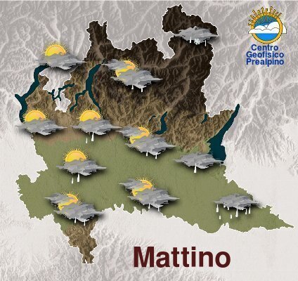 astrogeo_va's tweet photo. Meteo di oggi: cieli spesso molto nuvolosi salvo schiarite irregolari. A tratti qualche rovescio o temporale, più probabile sui rilievi e all’est. In serata via via asciutto ovunque. https://t.co/uywa2kTnuZ