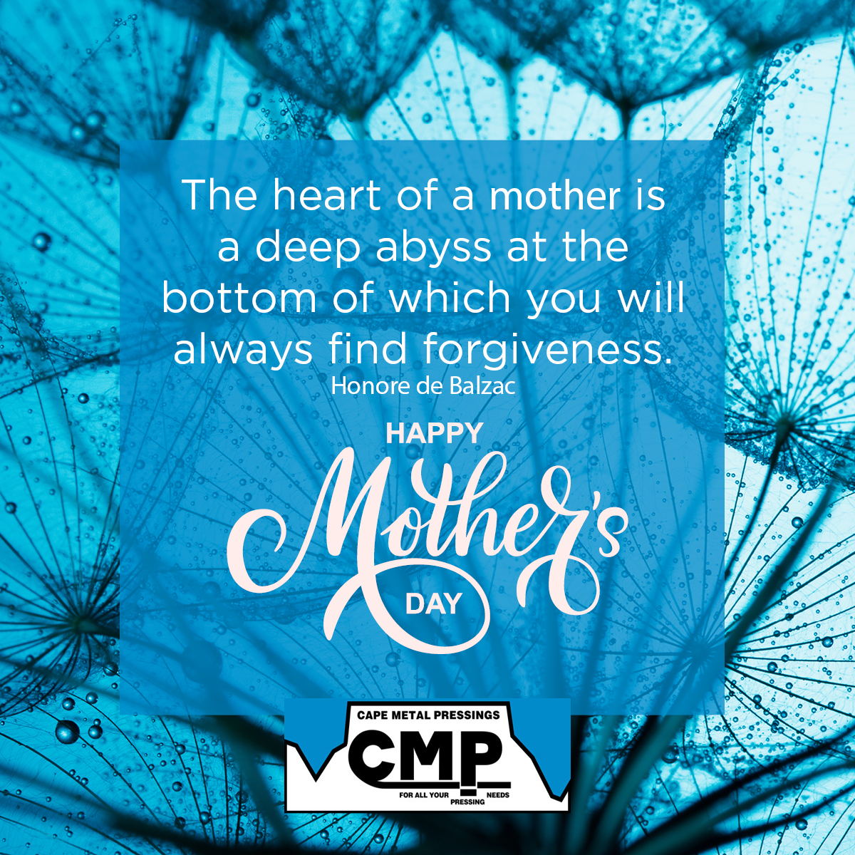 CMPressings's tweet photo. Here's to all the strong, smart, and inspiring women who make our company great. Happy Mother's Day! https://t.co/1m4MzK3mGi 
#metalpressings #CapeTownBusiness #highvolumemetalpressings #metalworks #capemetalpressings #qualityworkmanship https://t.co/y8eR9V3Oio