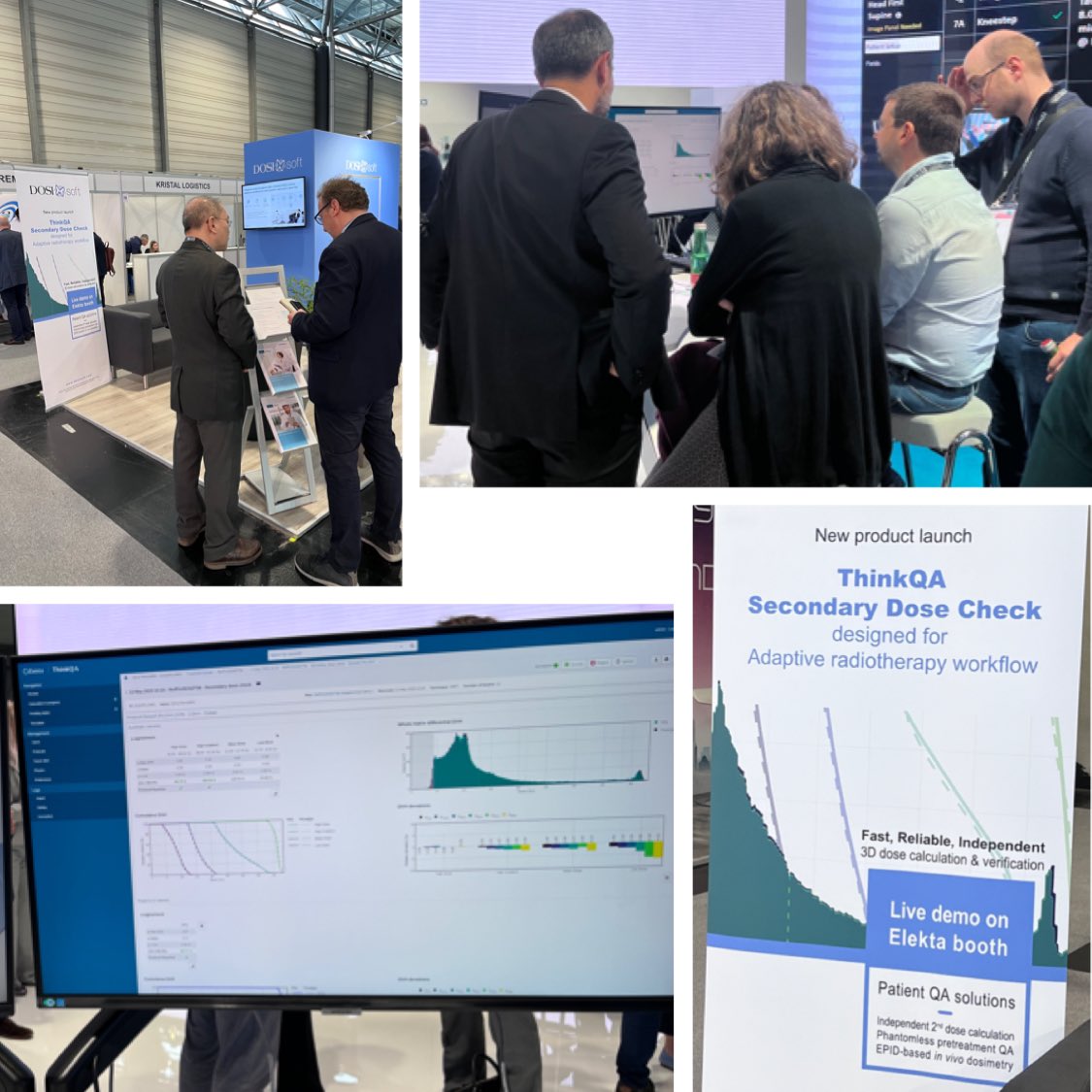 New product show continues at @ESTRO23 ThinkQA Secondary Dose Check: fast reliable and independent 3D dose calculation for #adaptiveradiotherapy. Learn more at @DOSIsoft #400 - live demo @Elekta #210 #medphys #radonc