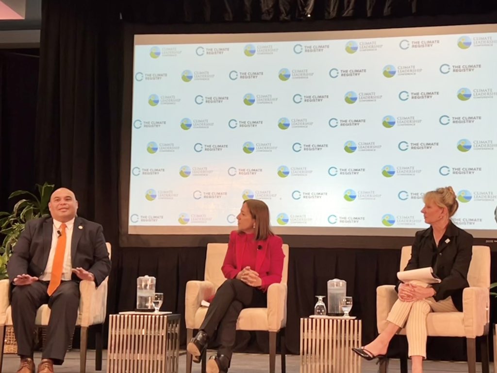 Spoke at the 2023 Climate Leadership Conference #TheCLC in Los Angeles with <a href="/JoshuaTenorio2/">Joshua Tenorio</a> about our #Guam leadership in #sustainability through <a href="/guamgreengrowth/">Guam Green Growth</a> and <a href="/GLISPA_discuss/">GLISPA</a>.  Met inspirational climate champions @GovInslee and <a href="/EleniForCA/">Eleni Kounalakis</a>