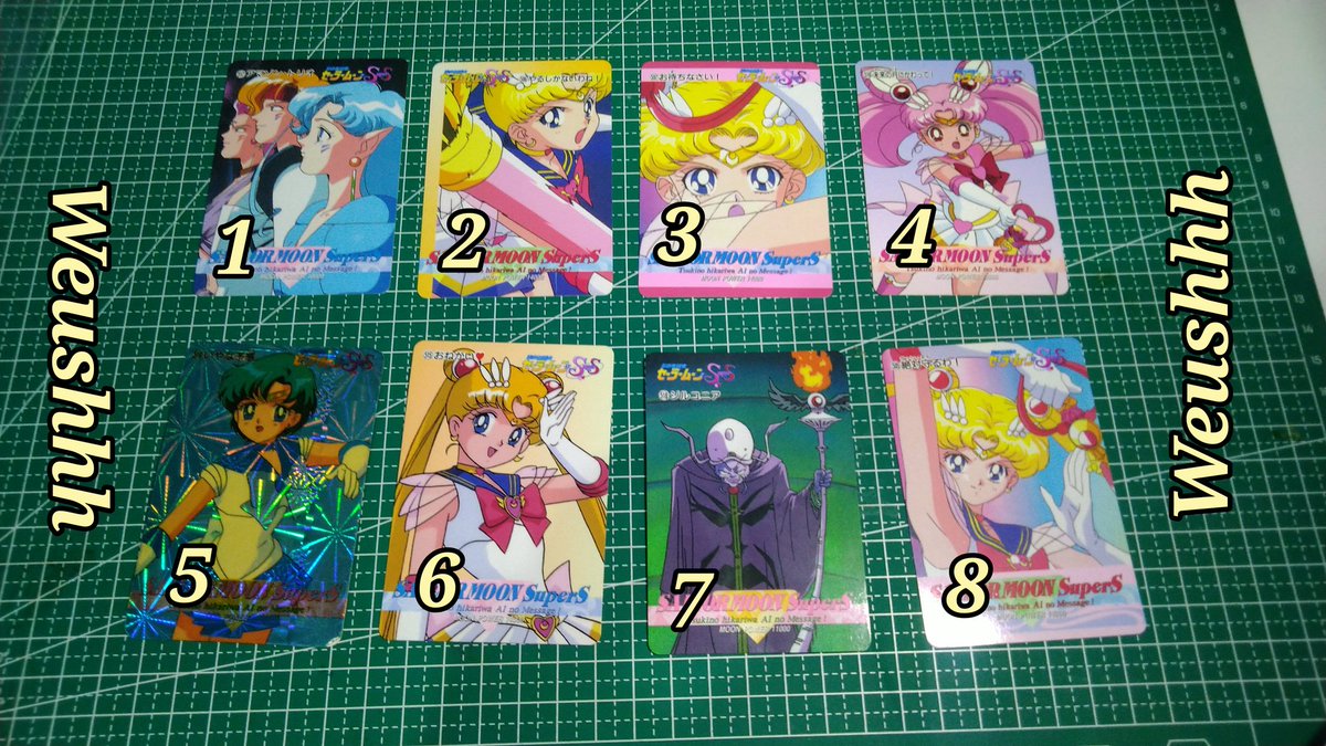 kweushhh's tweet photo. WTS WTS WTS ‼️

Kartu Sailormoon Original

✨All price 45k✨

💥Pilih kartu sesuai angka yang tertera
💥Harga sudah include admin + packing

📍Jaktim
🍊 Freeong

Condi DM aja
Wts wtb https://t.co/r09roFbFXu