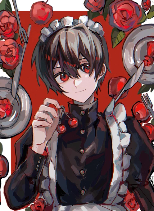 チェリーメイド #創作 #イラスト