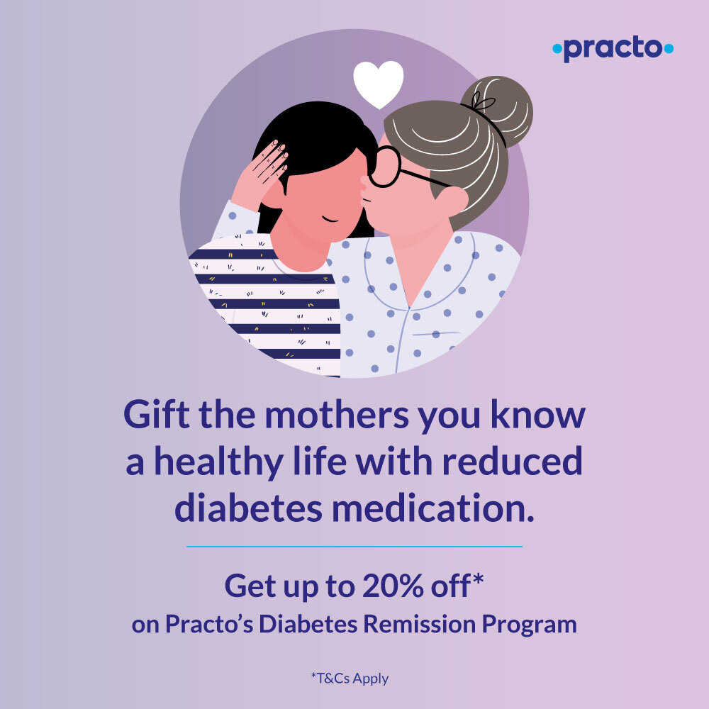 This Mother's Day, empower the moms in your life to manage their diabetes better with Practo's Diabetes Remission Program. - Reduce medications 💊 - Improve your HBA1C ✨ Click here to know more: partnership.practo.com #MothersDay #PractoTransform #DiabetesRemission
