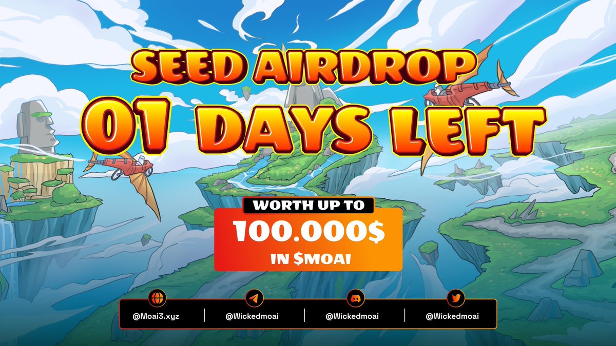 #wickedmoai 
🎁Only for the top 10, top 200 and 1000 random users