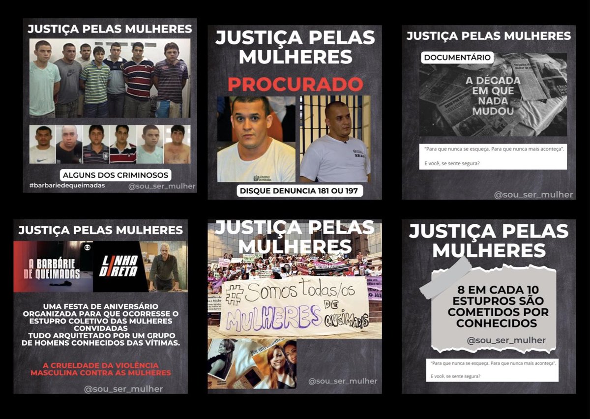 ❗️🇧🇷❗️

“Para que nunca se esqueça. Para que nunca mais aconteça.” 

#violencia #feminicidio
#paremdenosmatar
#estupronao #respeitosim
#denuncia #protecao 
#penalizacaosevera #cadeia 

*A luta é por este triste episódio e pelos demais que ocorrem neste país -> Justiça!