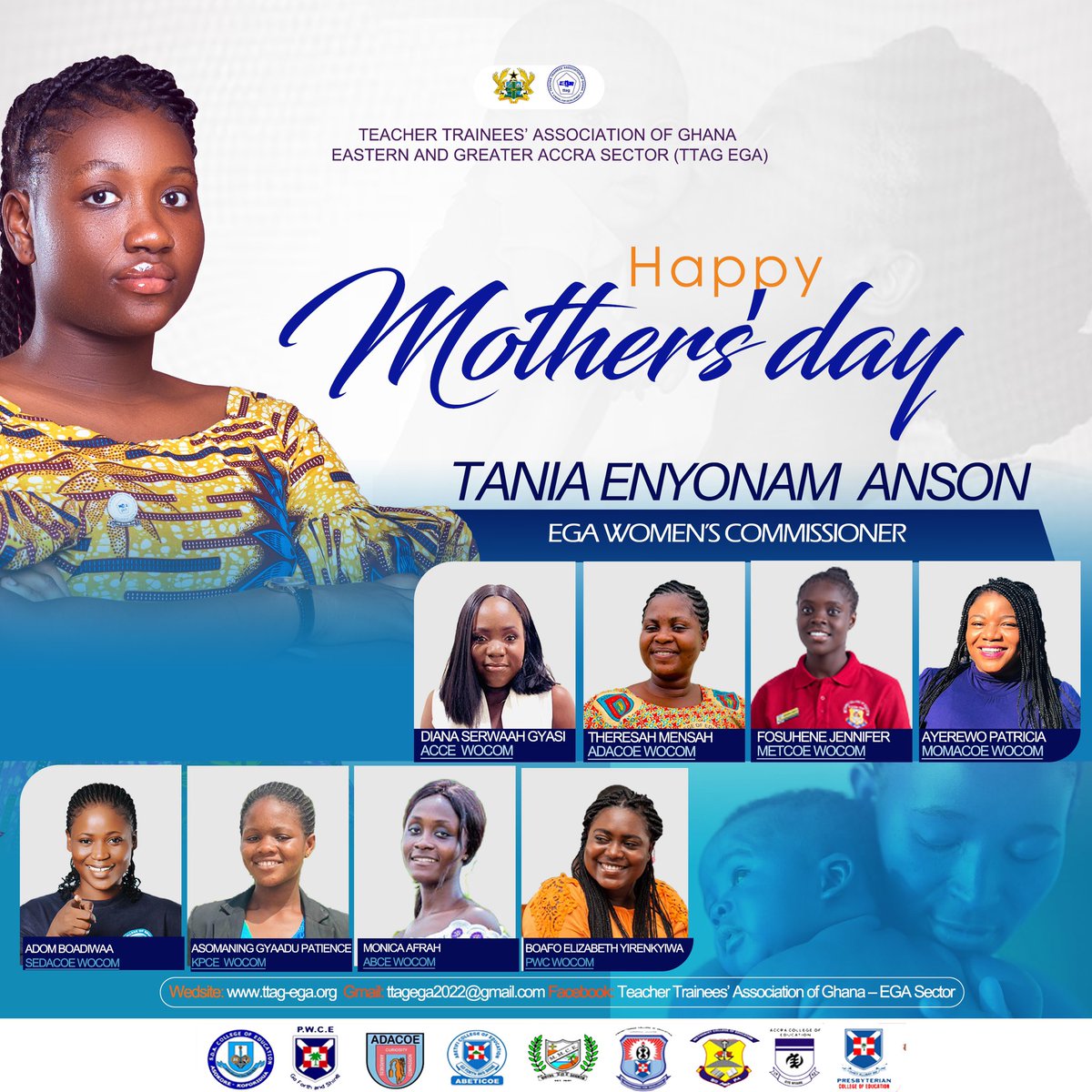 TTAG_EGA's tweet photo. Teacher Trainees’ Association of Ghana - EGA Sector
————————————————
To all women and especially teacher trainees out there, TTAG- EGA wishes you a Happy Mother's Day! 
You are appreciated and loved more than words could ever express.
#MothersDay https://t.co/OSQ9BB6adr