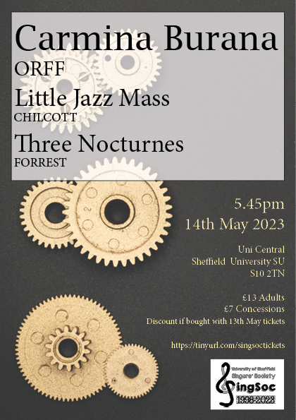SheffSingSoc's tweet photo. Melodia, Bombus and the Alma Mater Singers were sounding glorious in their concert yesterday. Come along tonight to the Sheffield University Students' Union to hear some more - plus an awful lot of percussion!! https://t.co/mSzFYOE5Oz