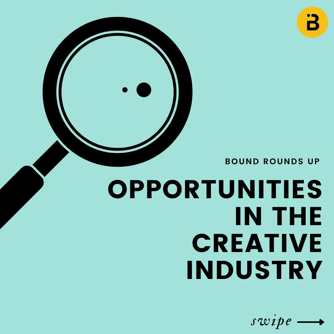Bound on Twitter "Here are some of the creative job opportunities