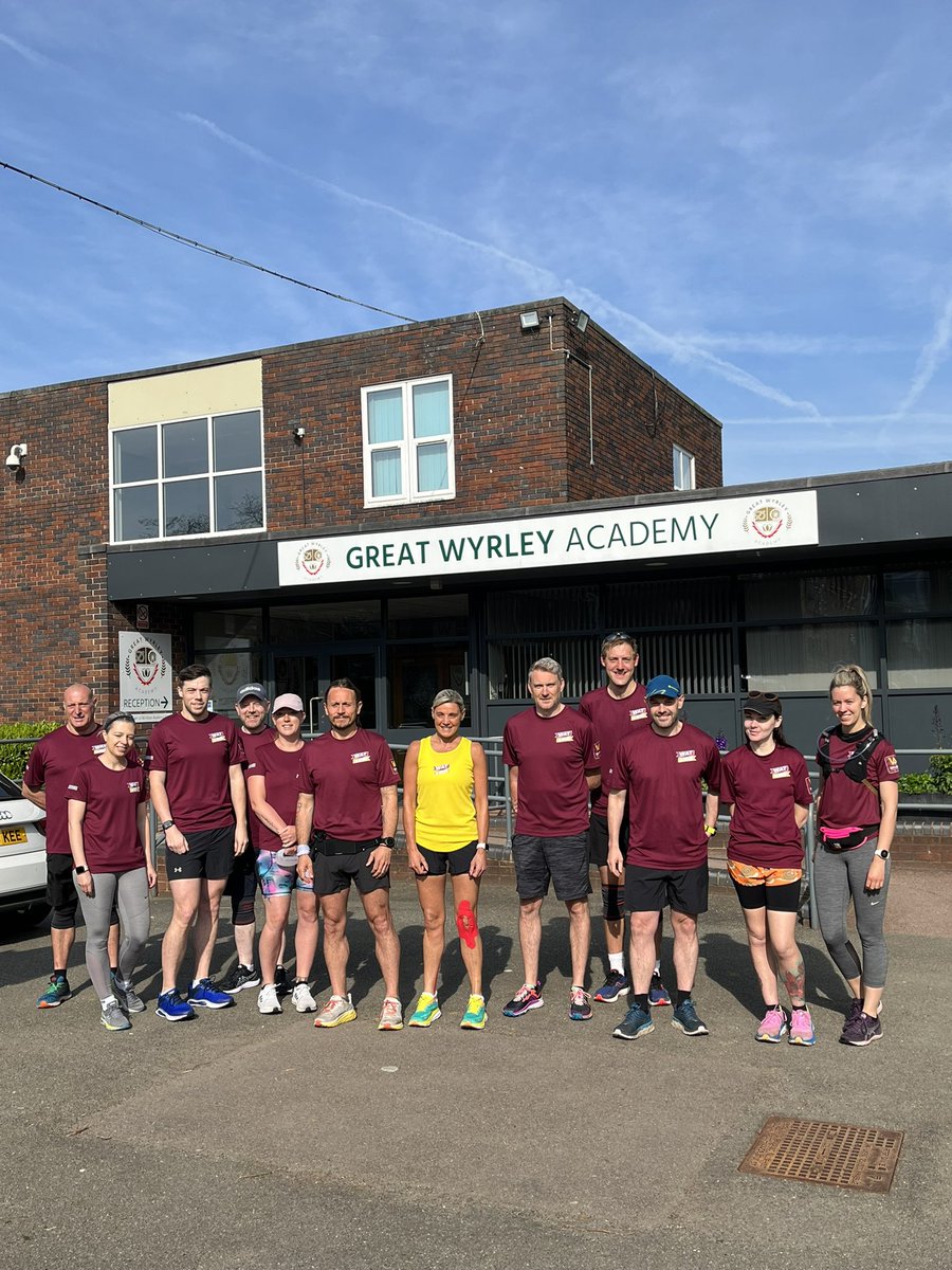 WinAcadTrust's tweet photo. Day 2 and they’re off! Beautiful weather for it as our runners set off on our second marathon to raise funds for young people in our communities.
First stop: @Rivers_MAT 🏃‍♂️🏃‍♀️ #WATaRun https://t.co/RB9E65Gous