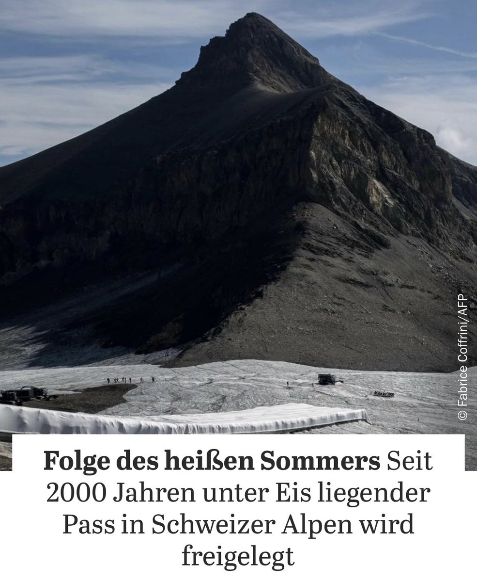 Das Anliegen der Gletscher-Initiative ist so einfach wie konkret:  Nonsens.
Die schwindenden Gletscher sind ein Beweis dafür, dass es in dieser Region früher vor 2000 Jahren kein Eis gab.🤡 #Klimagesetz #GletscherInitiative