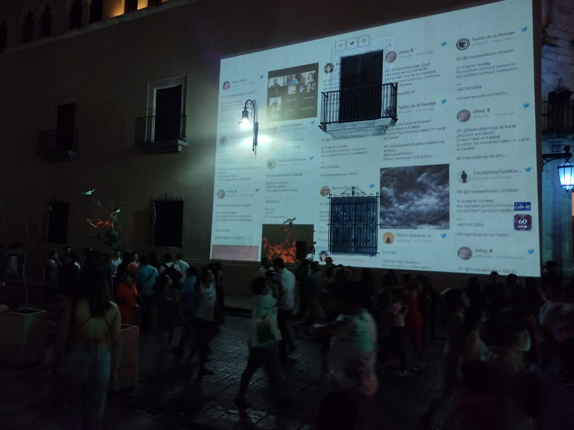 InkabaePedro's tweet photo. Escribí estos haikus para participar en la #NocheBlanca con otros compañeros escritores y dramaturgos del #ChabotajeLab y #TeatroLaRendija, quienes los proyectaron en el exterior del edificio central de la UADY (@uady_mx). https://t.co/jm8eJSSDcy