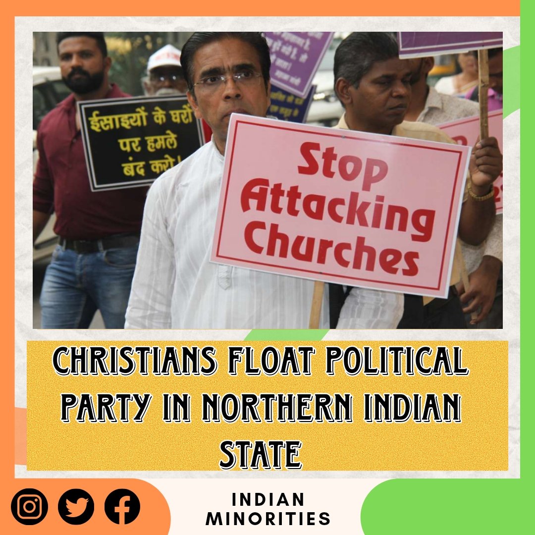 INDminorities's tweet photo. ईसाई उत्तरी भारतीय राज्य में राजनीतिक दल बनाते हैं https://t.co/EAibx7E1V8