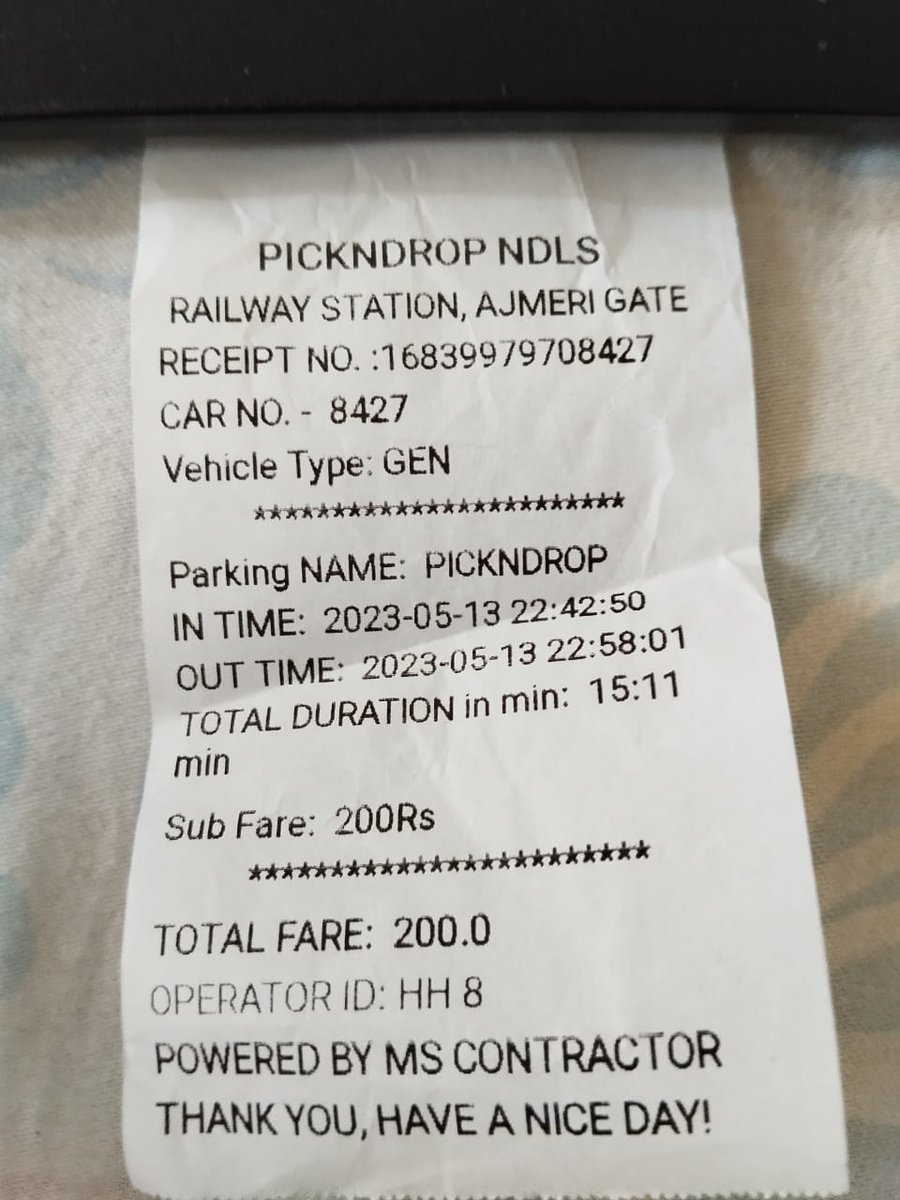 avaneendra_1982's tweet photo. @AshwiniVaishnaw: Sir. It really hurts when you pay 200 INR for dropping your parents to New Delhi Railway Station. Is this the way @indianrailway__ become profitable. Attaching proof of the visit. https://t.co/JtlFwXpyAt